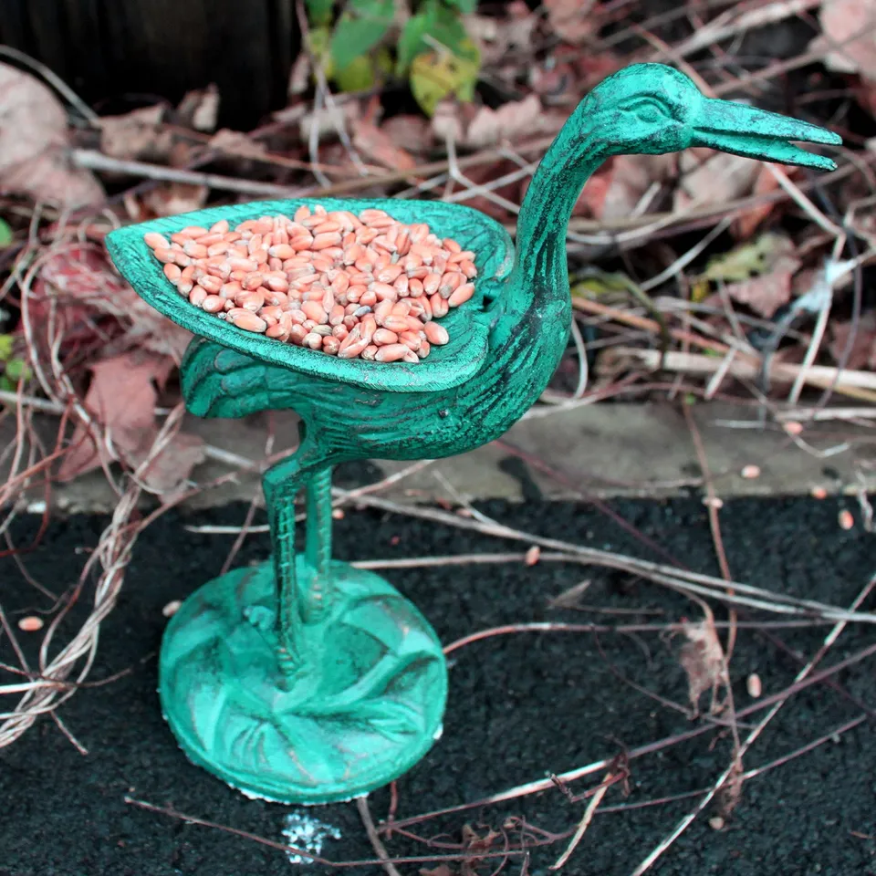 geschenke364-gartendeko-vogelfutter-schale-storch-21cm-gr-n-eisen image 1