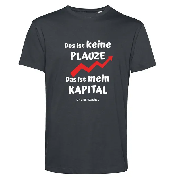 geschenke364-t-shirts-keine-plauze-organic-t-shirt-asphalt-bio image 1
