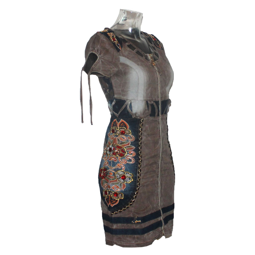 geschenke364-damenmode-kleid-minikleid-signet-3232-braun-stickerei image 2