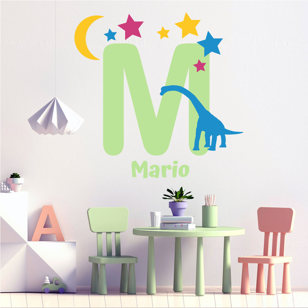 geschenke364-kinderzimmer-wand-tattoo-buchstabe-mit-name-einhorn image 2