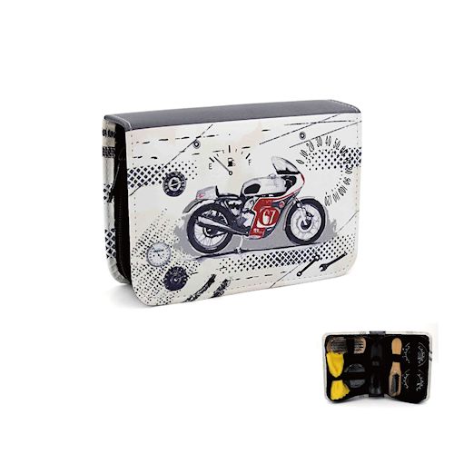 geschenke364-heimdeko-schuhputzset-motorrad-pit-stop-range image 1