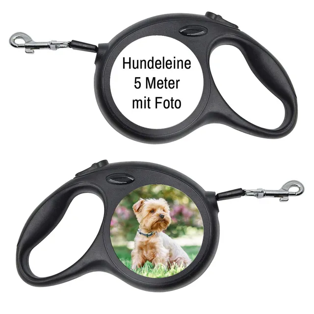 geschenke364-hundeleinen-hundeleine-schwarz-5m-mit-foto-selbst-gestalten image 1