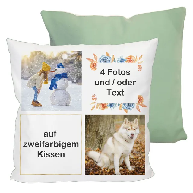 geschenke364-kissen-fotokissen-gr-n-wei-40x40-selbst-gestalten image 1