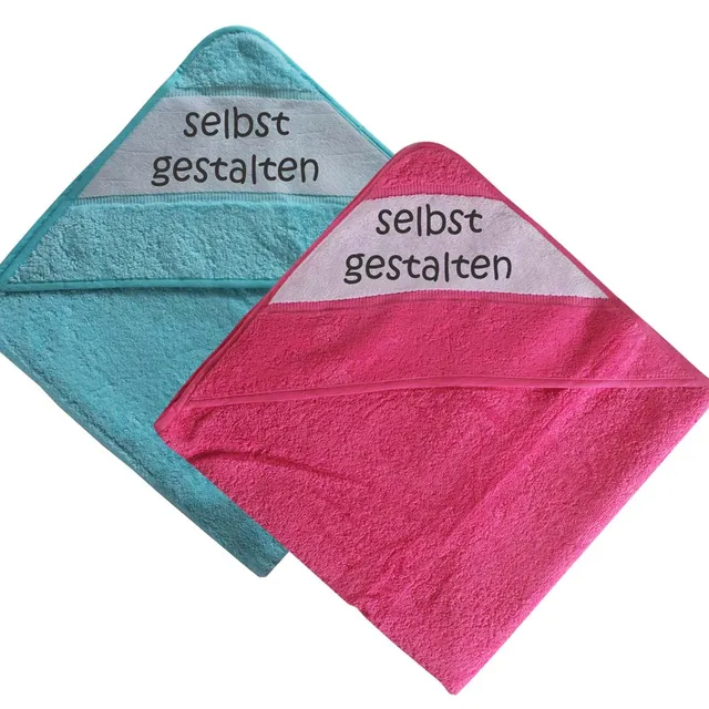 geschenke364-kapuzen-handtuch-kinder-mit-name-rosa-blau-75x75-cm image 1