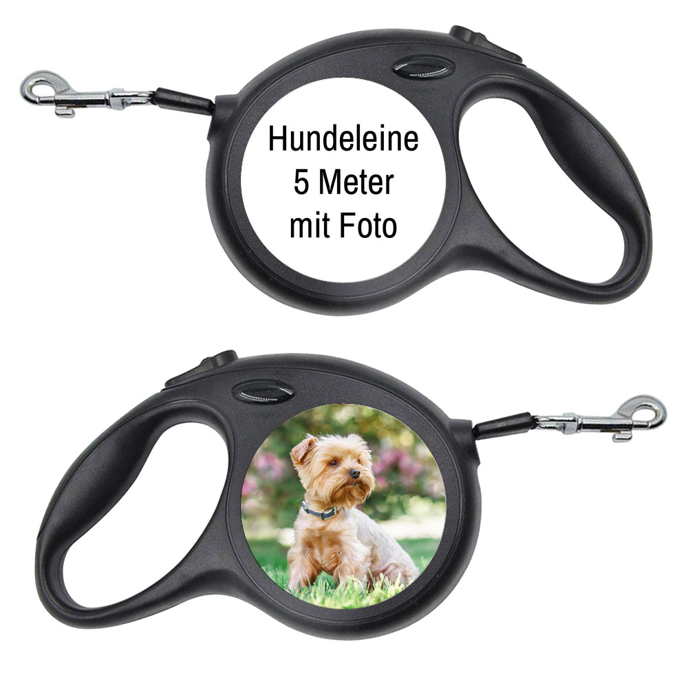 geschenke364-hundeleinen-hundeleine-schwarz-5m-mit-foto-selbst-gestalten image 1