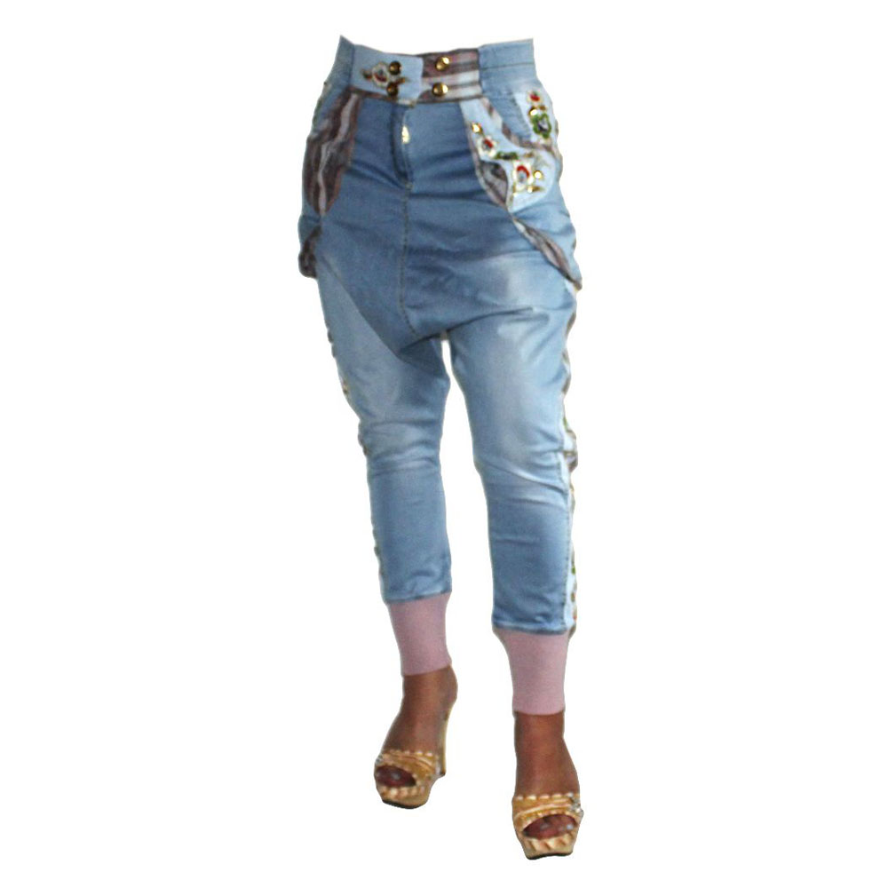 signet-1185-damen-haremshose-jeans-eisblau-bestickt image 3