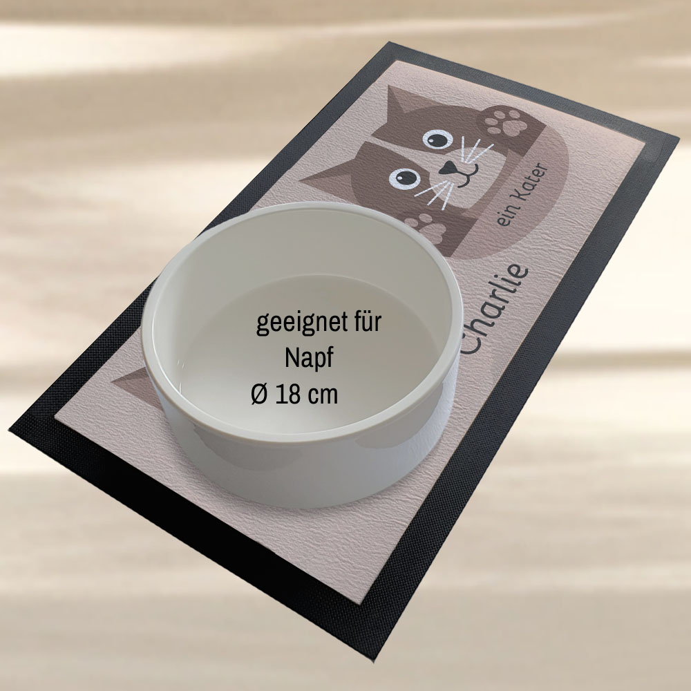 geschenke364-futtermatten-napfunterlage-katze-mit-name-braun-rutschfest image 4