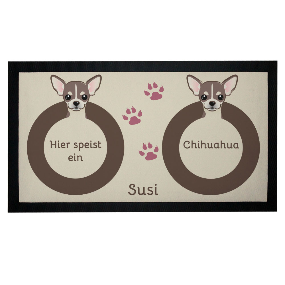 geschenke364-chihuahua-napfunterlage-mit-name-44x25-cm image 1