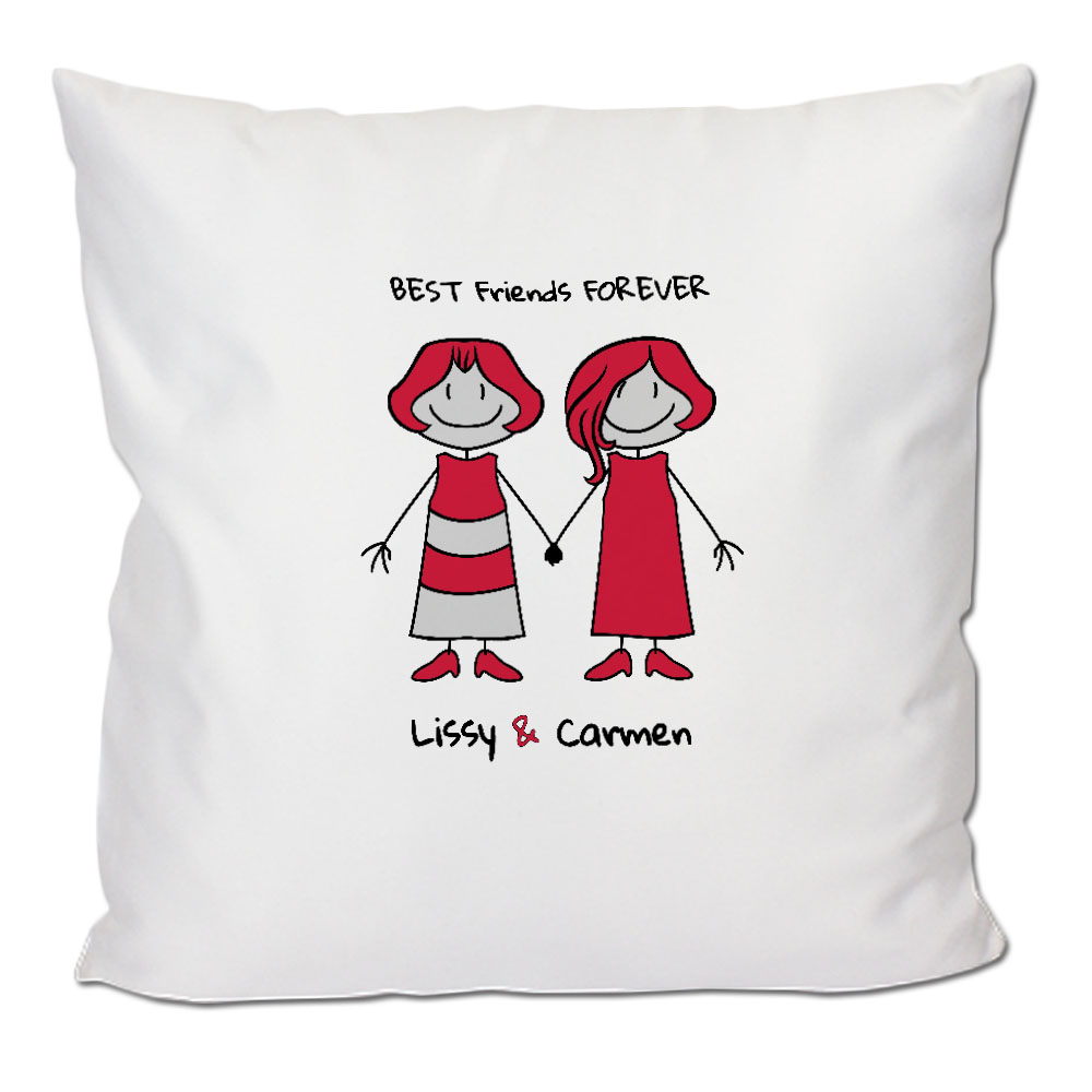 geschenke364-kissen-kissenbezug-beste-freunde-m-dchen-40x40 image 1
