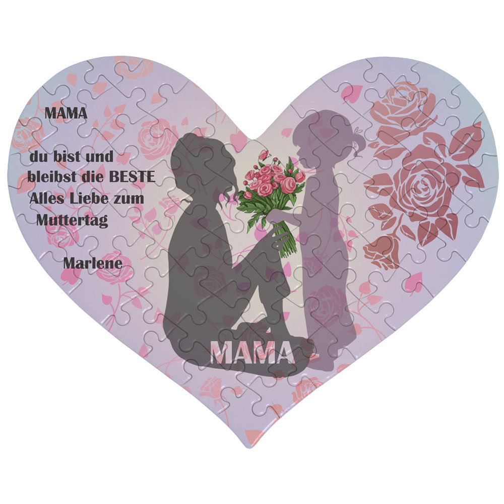 geschenke364-puzzle-muttertag-mutter-tochter-herz-form-mit-wunschtext image 1