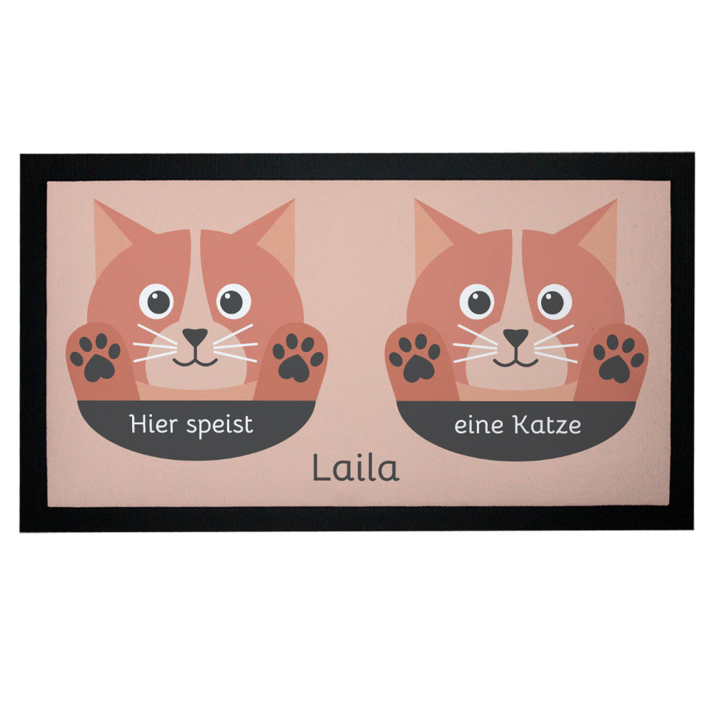 geschenke364-futtermatte-napfunterlage-katze-orange-mit-name image 1