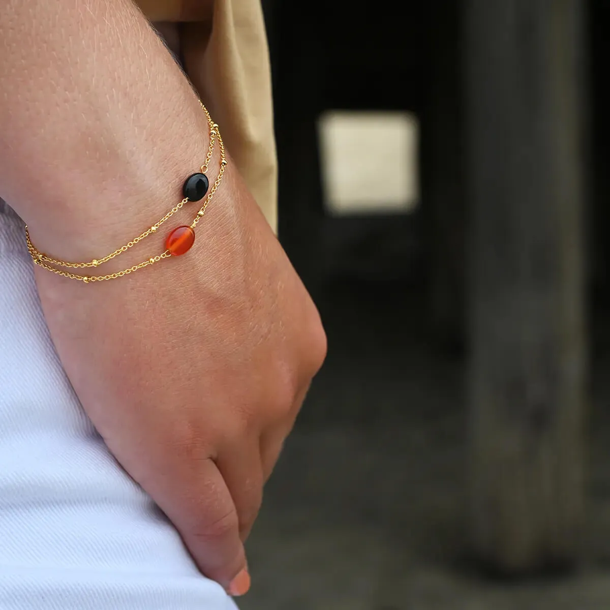 vinoos-colours-of-wine-armband-schwarz-no-one-like-you-edelstahl image 4