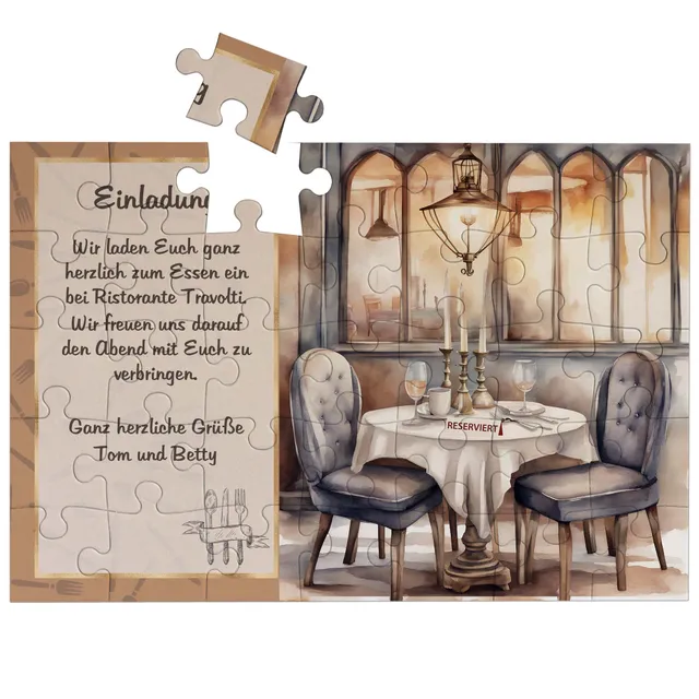 geschenke364-puzzle-essen-restaurant-35-teile-a4-mit-wunschtext image 1