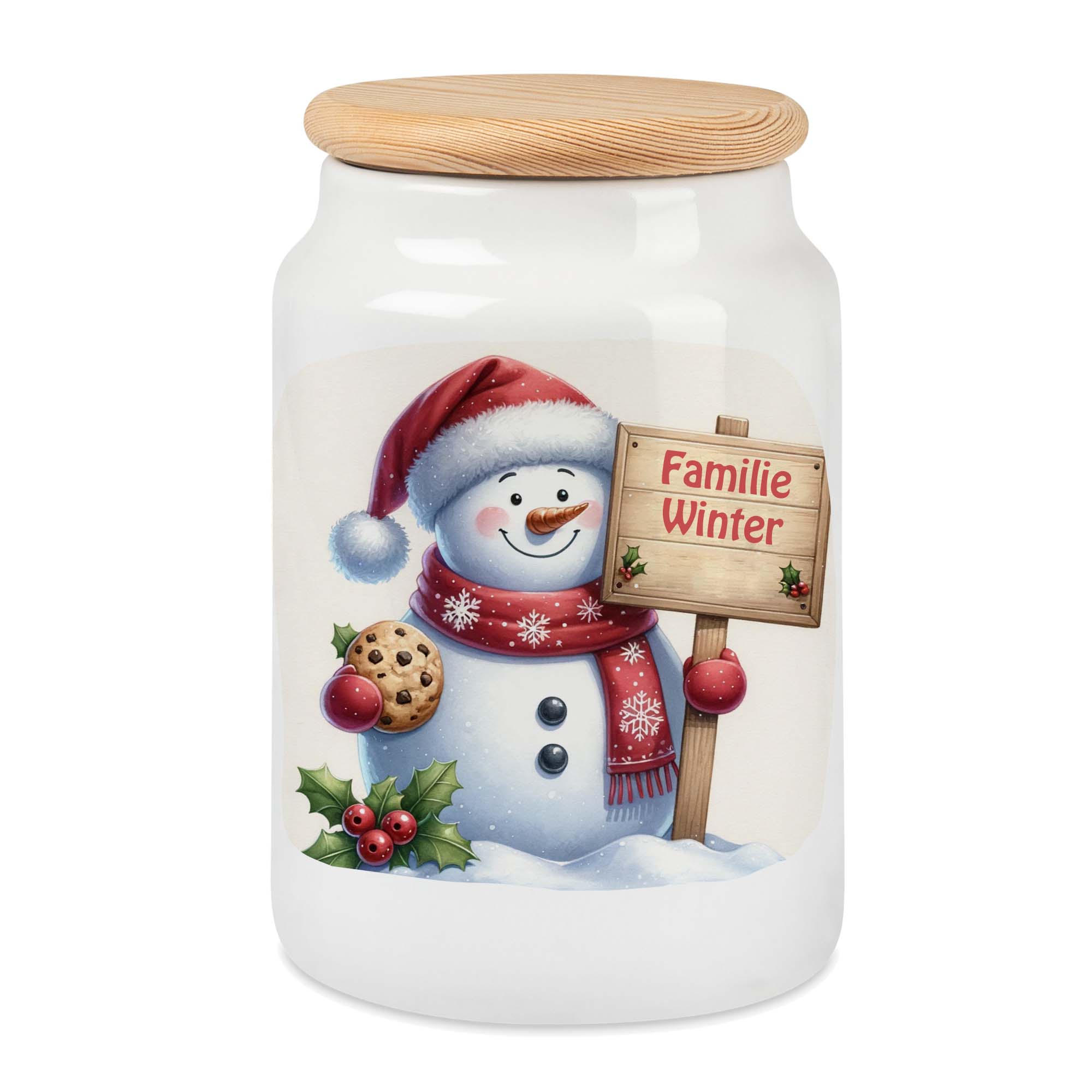 geschenke364-geschenkdosen-schneemann-keksdose-keramik-mit-name image 2