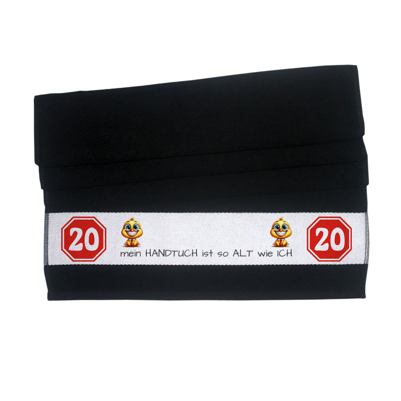 geschenke364-smile-handtuch-schwarz-50x100-mit-name-geburtstag image 3