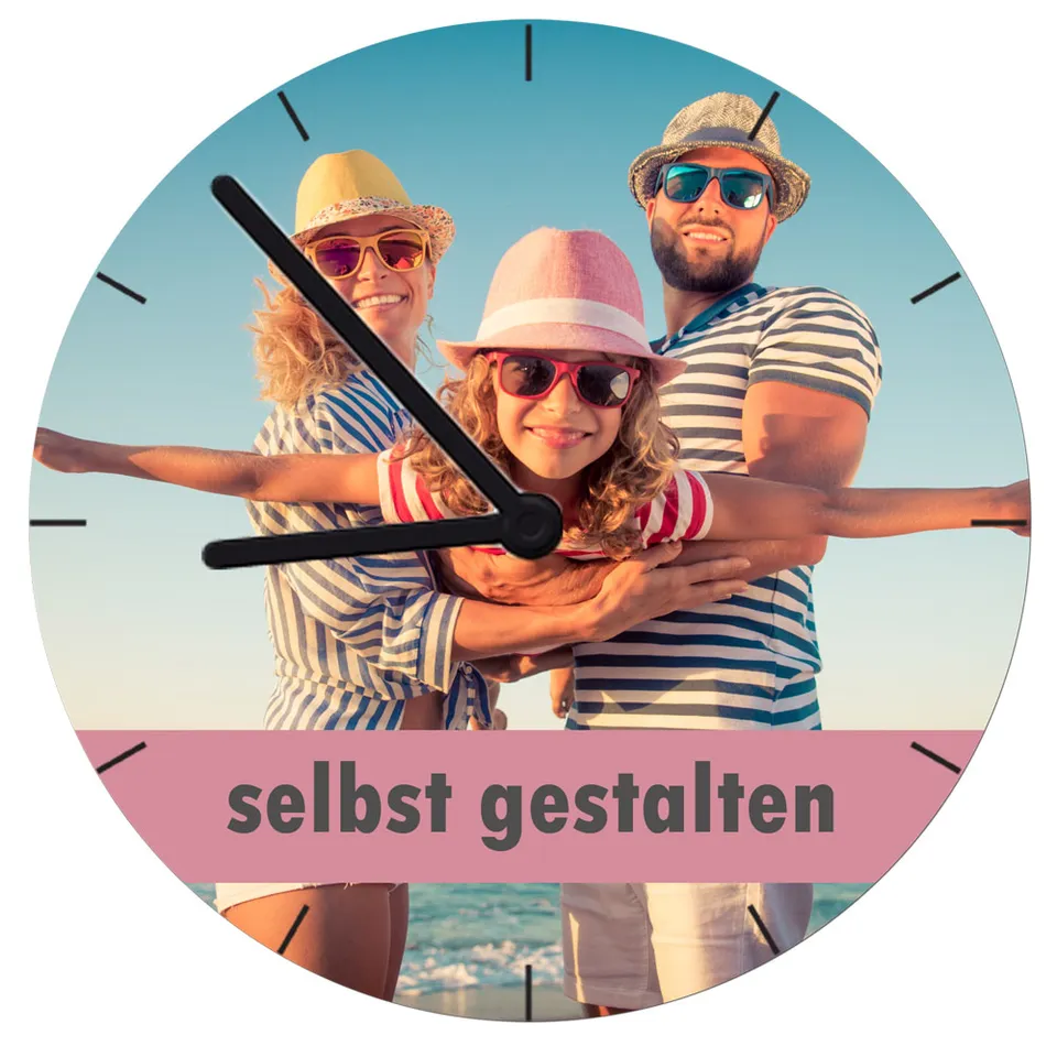 geschenke364-wanduhr-mit-foto-selbst-gestalten-rund-20-cm image 1