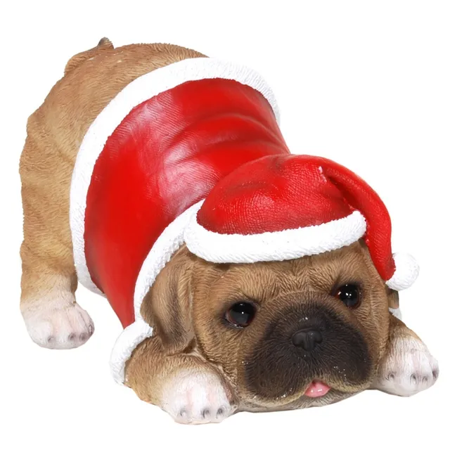 geschenke364-heimdeko-weihnachts-mops-figur-hundedeko-11x18-cm image 1