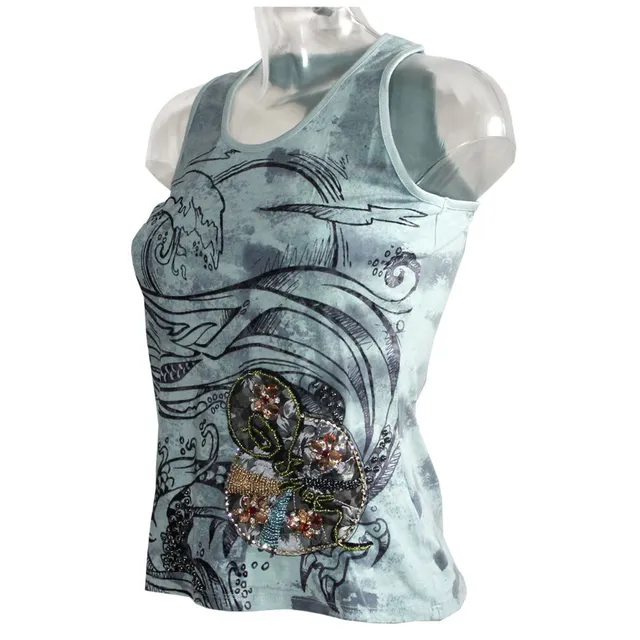 geschenke364-damenmode-tank-top-signet-1265-mintgr-n-stickerei image 1