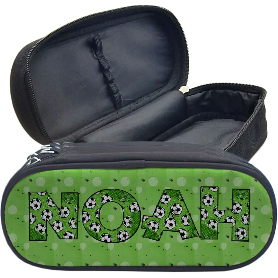 geschenke364-schulbedarf-stiftemappe-mit-name-fu-ball-gr-n image 1