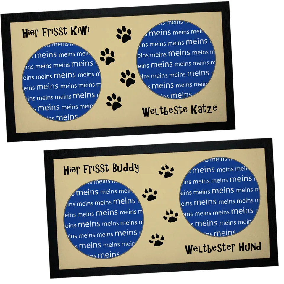 geschenke364-futtermatten-napfunterlage-hier-frisst-mit-name-44x25-cm image 1