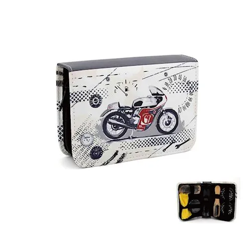 geschenke364-heimdeko-schuhputzset-motorrad-pit-stop-range image 1