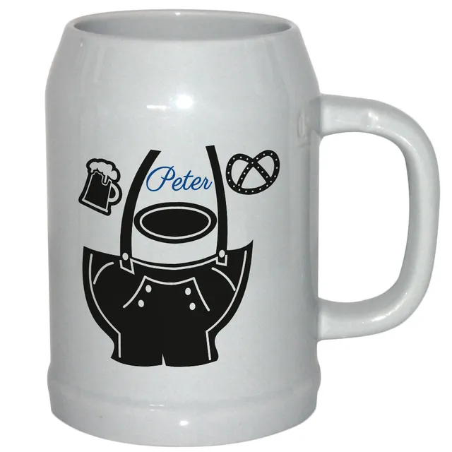 geschenke364-kr-ge-bierkrug-trachtenhose-mit-name-500ml image 1