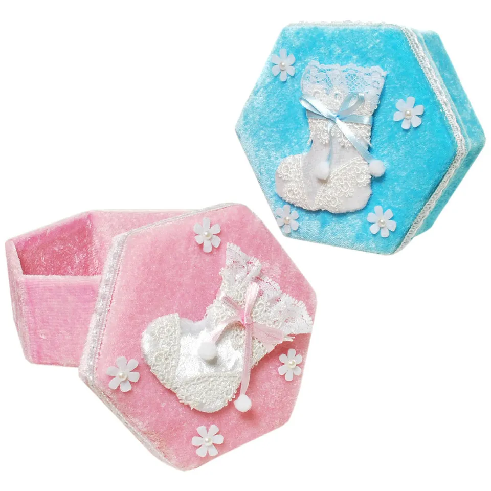 geschenke364-babyschuh-geschenk-schachtel-rosa-blau-13-5cm image 1