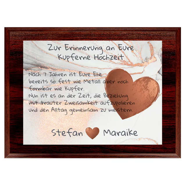 geschenke364-holztafeln-7-hochzeitstag-kupferne-hochzeit-holztafel-mit-namen image 1