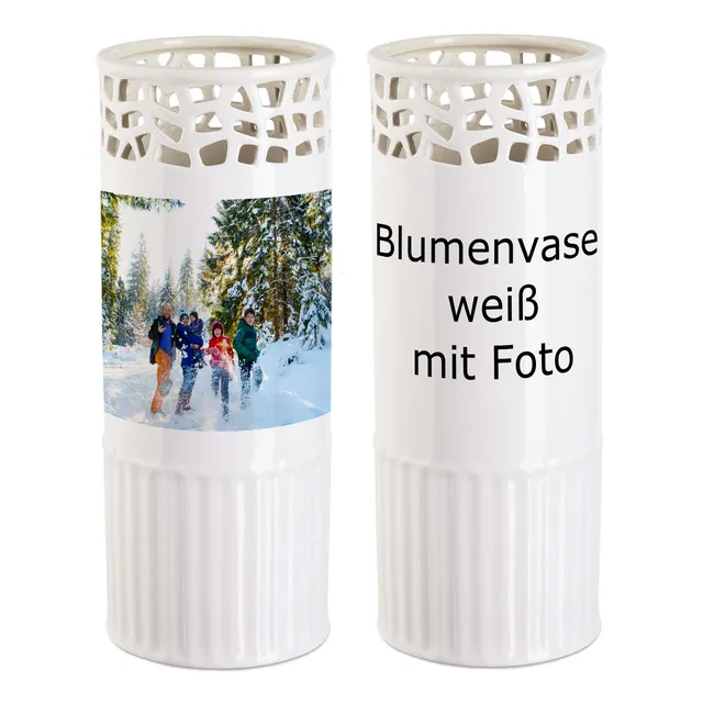 geschenke364-blumentopf-vase-blumenvase-wei-mit-foto-25-cm image 1