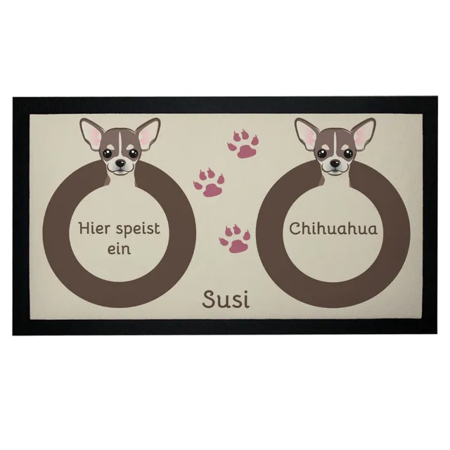 geschenke364-chihuahua-napfunterlage-mit-name-44x25-cm image 1