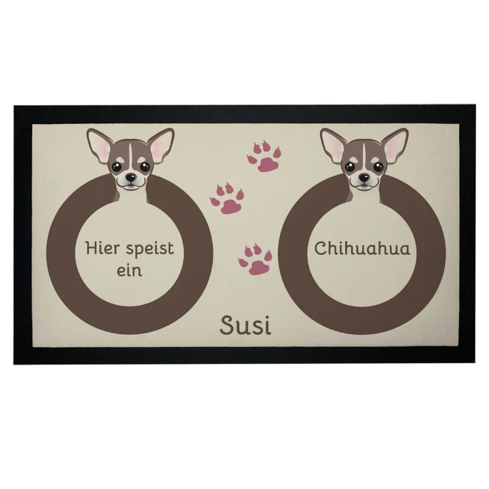 geschenke364-chihuahua-napfunterlage-mit-name-44x25-cm image 1