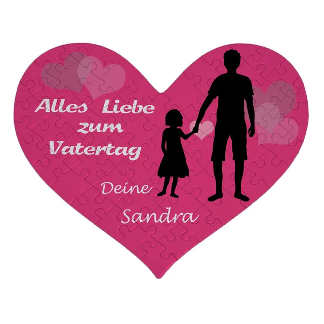 geschenke364-puzzle-herzpuzzle-vatertag-m-dchen-rosa-mit-name image 1