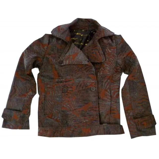 desigual-damen-jacke-gr-38-braun-mit-kragen-polyester image 1