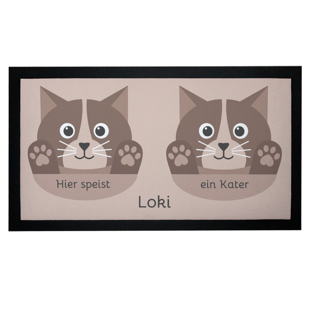 geschenke364-futtermatten-napfunterlage-katze-mit-name-braun-rutschfest image 2