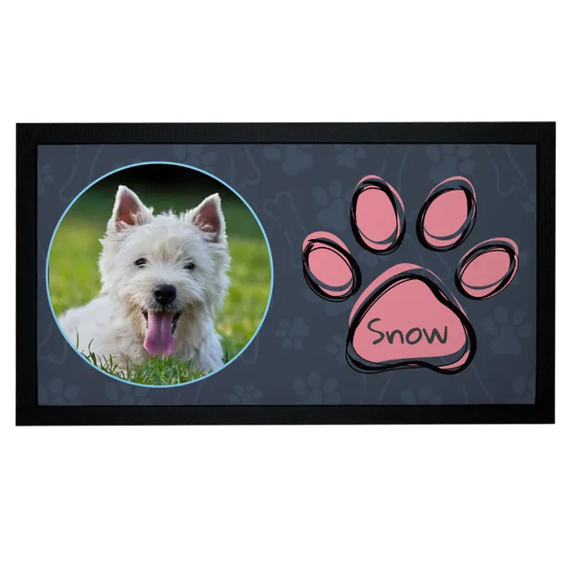 geschenke364-futtermatten-napfunterlage-pfote-mit-foto-name-44-cm image 1