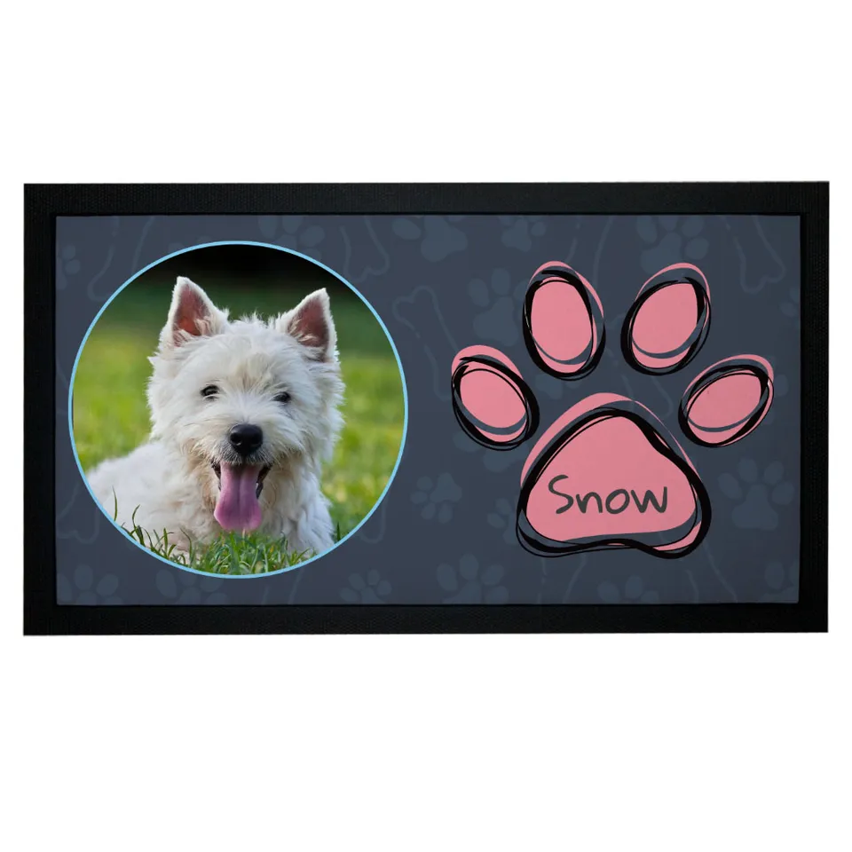 geschenke364-futtermatten-napfunterlage-pfote-mit-foto-name-44-cm image 1