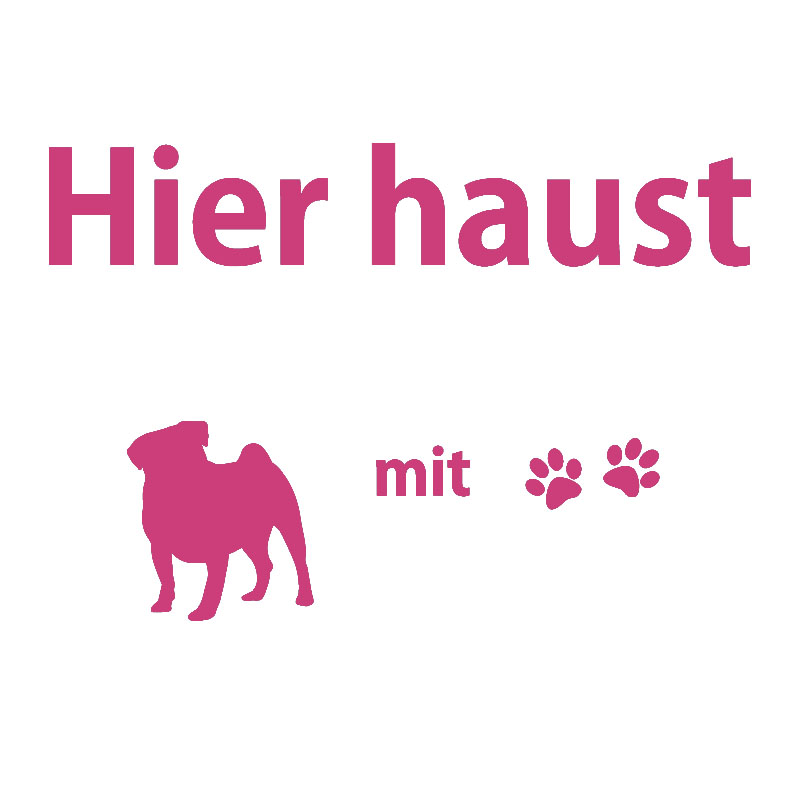 geschenke364-tiere-wandaufkleber-mops-hier-haust-mit-name-55-cm image 6