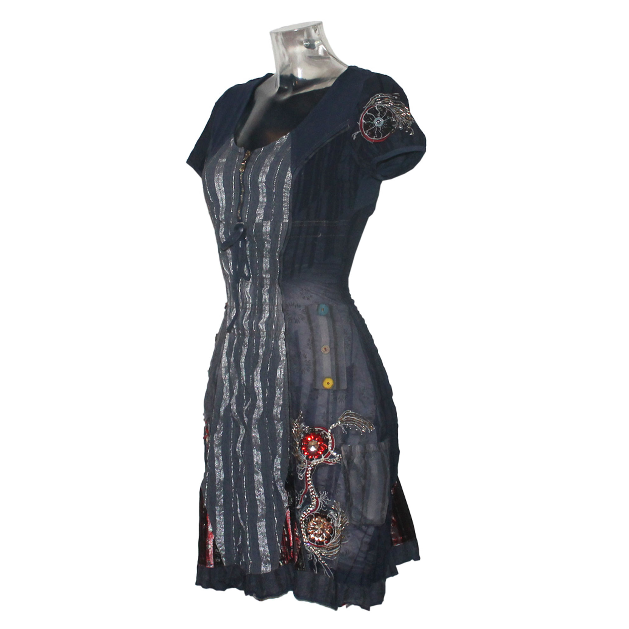 geschenke364-damenmode-sommerkleid-dirndl-look-3175-indigo-s image 1