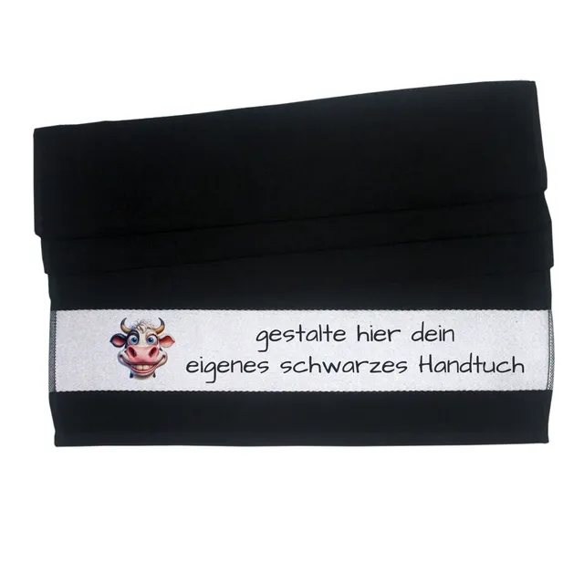 geschenke364-handt-cher-handtuch-schwarz-50x100-individuell image 1