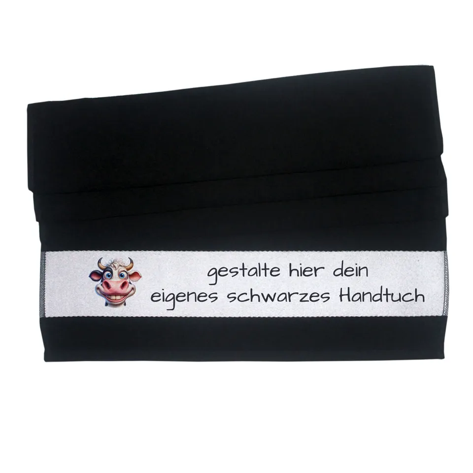 geschenke364-handt-cher-handtuch-schwarz-50x100-individuell image 1