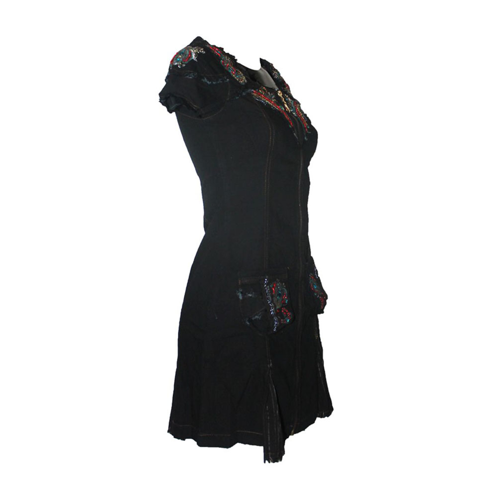 signet-3189-damen-minikleid-gr-s-schwarz-stickerei-baumwolle image 4