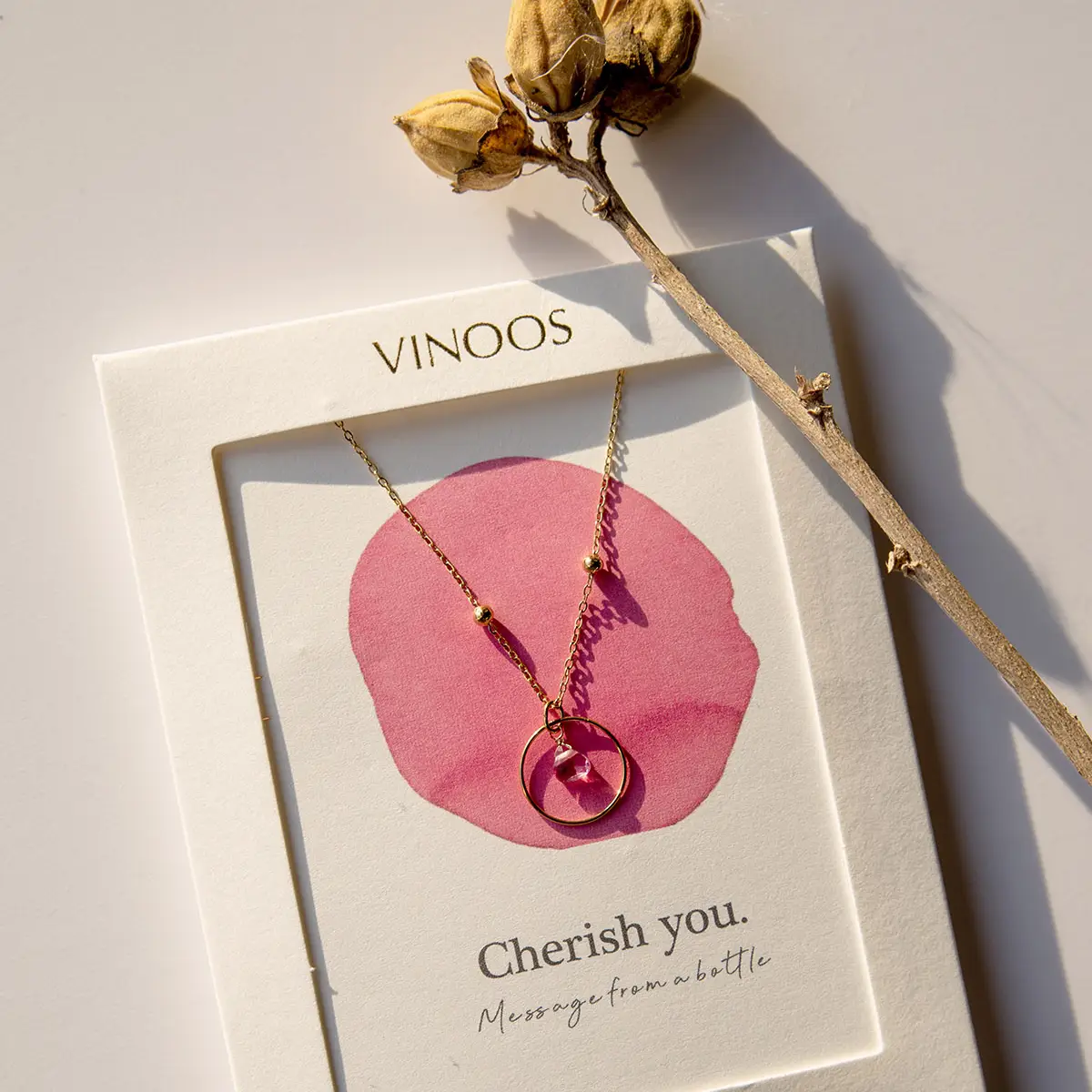 vinoos-colours-of-wine-kreis-halskette-fuchsia-cherish-you-40-cm image 2