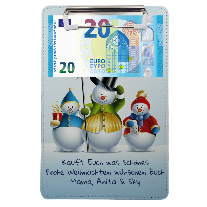 geschenke364-klemmbrett-geldgeschenk-schneemann-a5-mit-text image 3