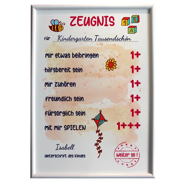 geschenke364-wandbilder-zeugnis-f-r-kinderg-rtner-alu-tafel-personalisiert-absch image 1