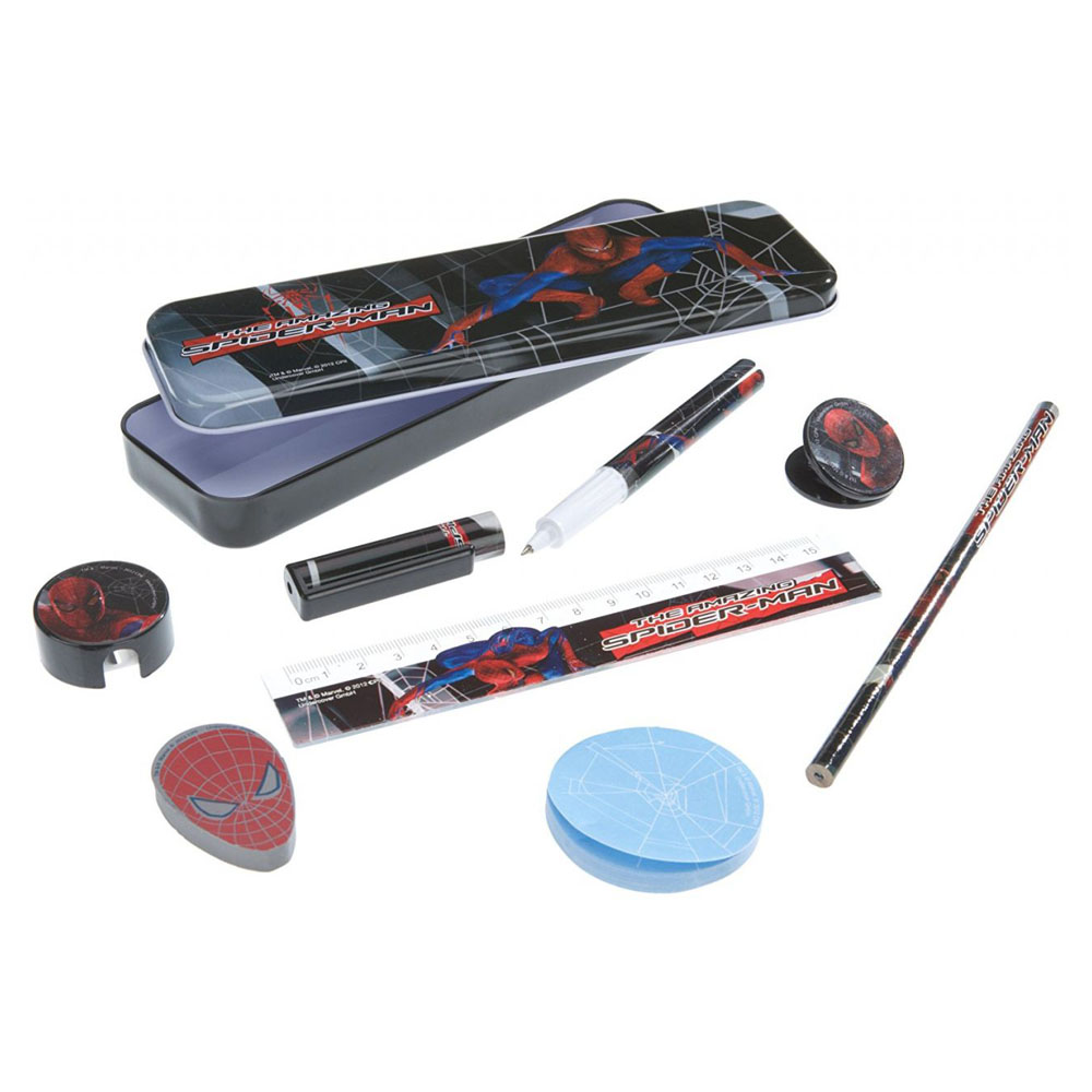 geschenke364-schulset-spider-man-8-teilig-blisterkarte-stiftebox image 1