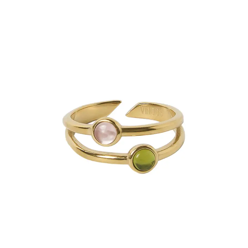 vinoos-ode-to-green-doppel-gold-ring-rosa-gr-n-stein image 3