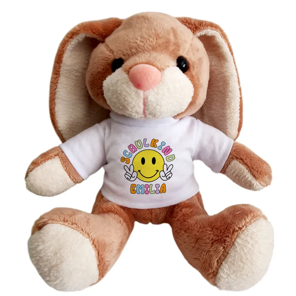 hase-schulkind-stofftier-mit-name-19-cm-personalisiert image 1