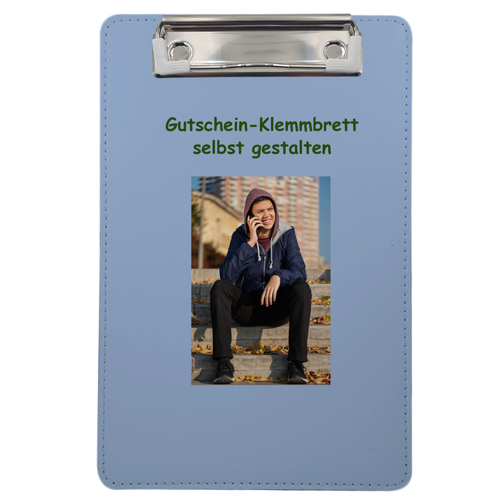 geschenke364-klemmbrett-geldgeschenk-gutschein-a5-mit-foto-selbst image 1