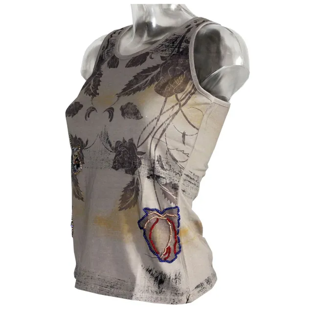 geschenke364-damenmode-tank-top-signet-1267-braun-stickerei-baumwolle image 1