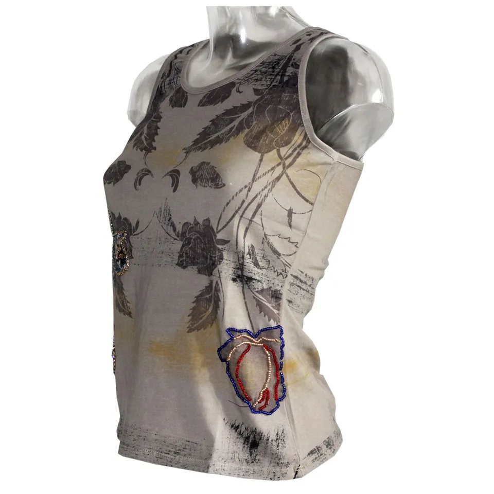 geschenke364-damenmode-tank-top-signet-1267-braun-stickerei-baumwolle image 1